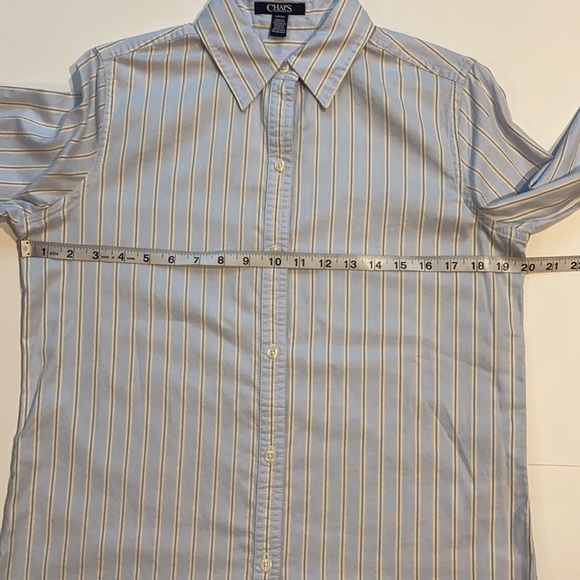 Chaps Small Stripe Button Shirt Long Sleeve New D3 - Picture 8 of 10
